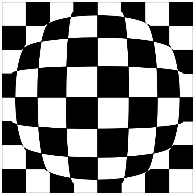 Free chess checkered distorted illustration