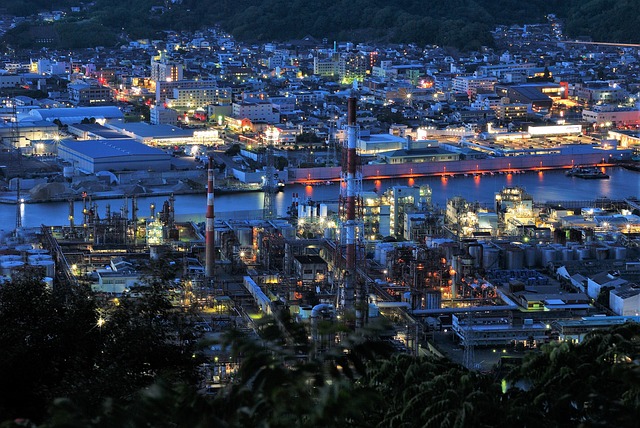 Free Factory Night View photo and picture