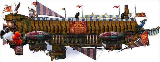 Luftskib, Steampunk, Fantasi, Dieselpunk