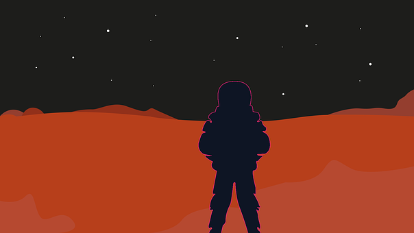 Astronaut, Mars, Planet, Univers