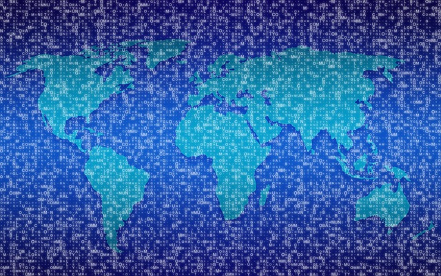 Free digital network world illustration