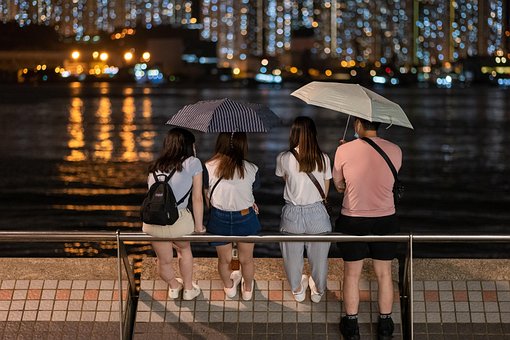 Oraș, Noapte, Hongkong, Urban, Umbrelă