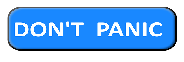 Free don't panic don't panic button don't panic sign illustration