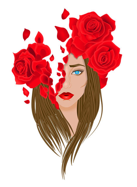 Rosas, Mulher, Arte Digital, Recortar