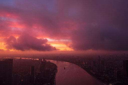 Shanghai, Oraș, Peisaj Urban, Orizont