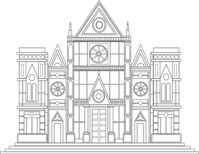 Download free HD stock image of Church Drawing Free church drawing architecture illustration