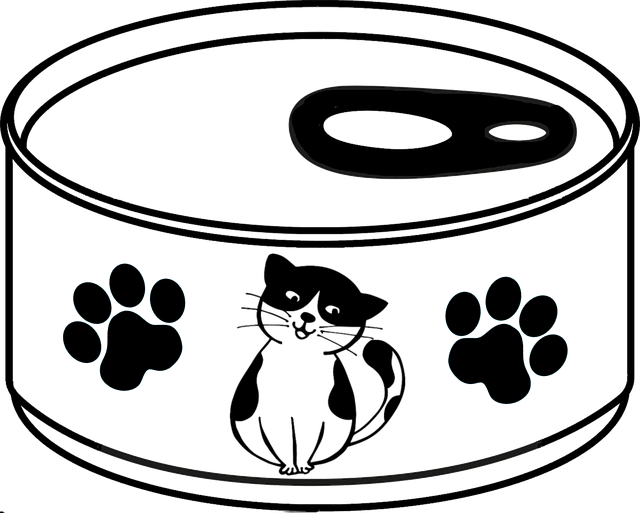 Cat Food Can Drawing Line Free image on Pixabay