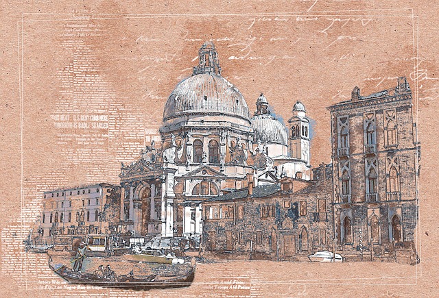Free venice italy gondola illustration