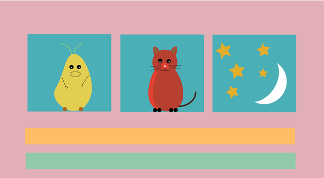 Gato, Lua, Desenho Animado, Engraçado