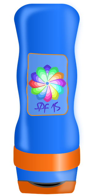 Free sunscreen lotion spf vector