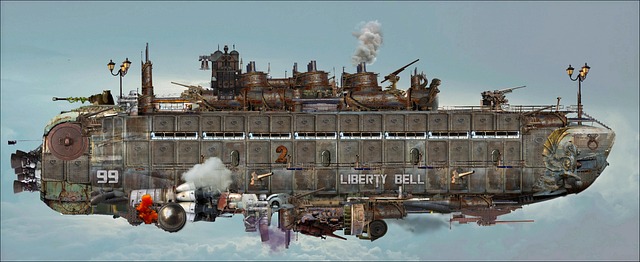 Luftskib, Steampunk, Fantasi, Dieselpunk