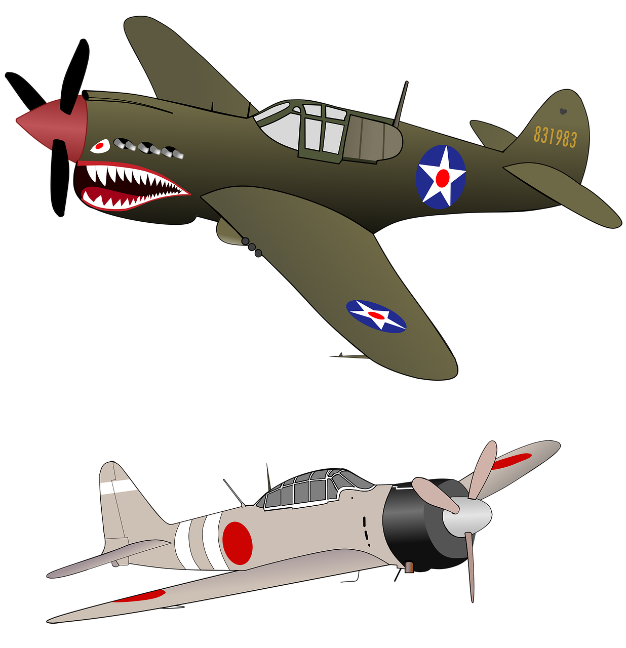 thumbnail image 2 of Curtiss P-40B/C Warhawk White 7, 13-victory Ace Robert Neale Flying Tigers 1942 2 of 13