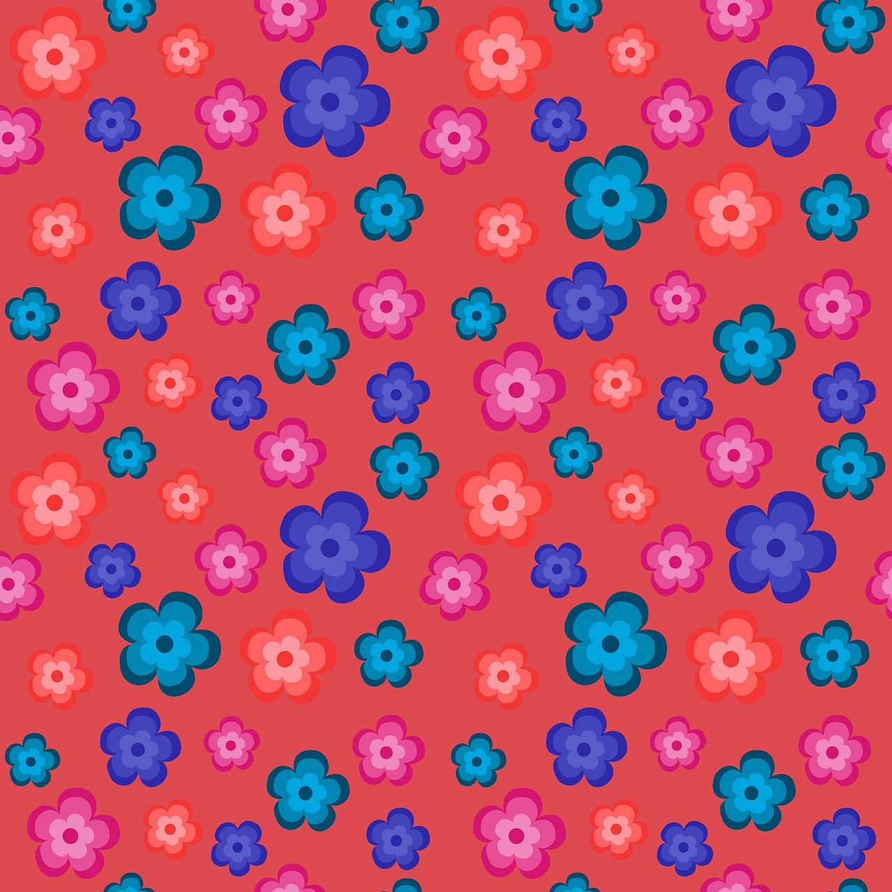 Download free HD stock image of Pattern Seamless Free pattern seamless flowers illustration