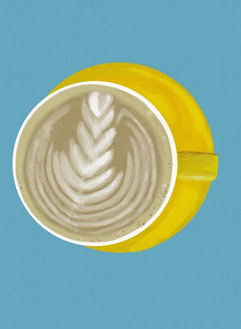 Free coffee latte art latte illustration