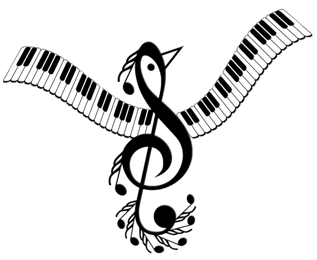Free music bird treble illustration