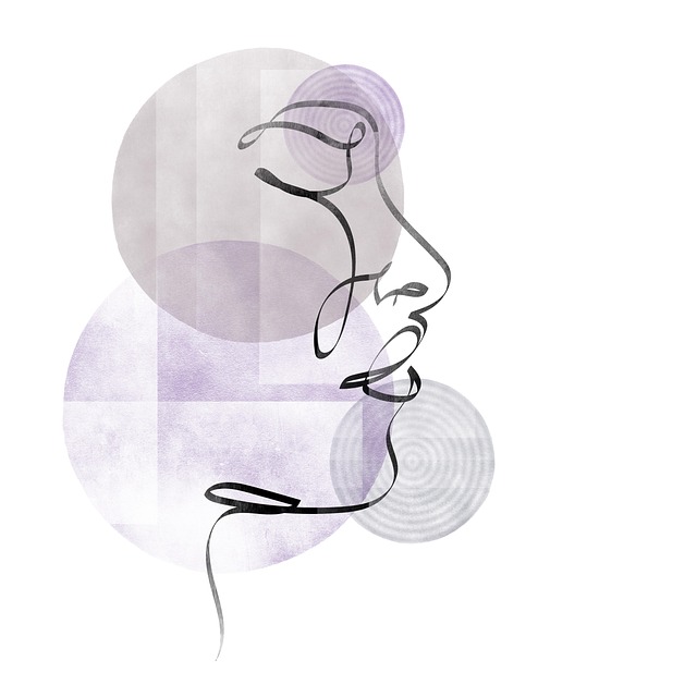 Free boho face drawing illustration