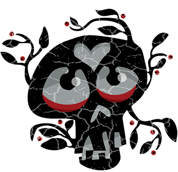 Free Heart Skull vector and picture