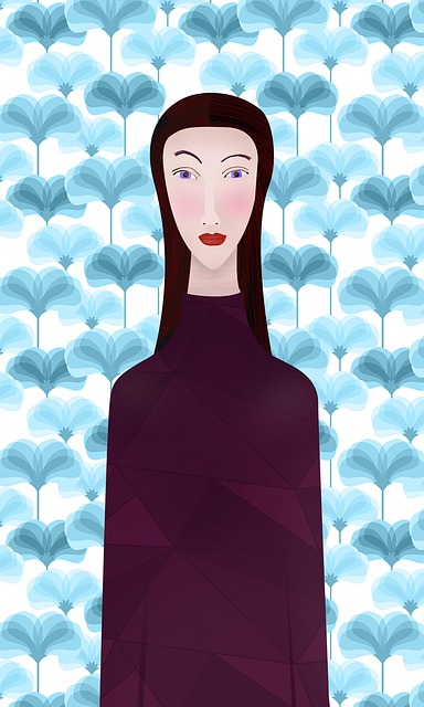 Free woman painting nature illustration