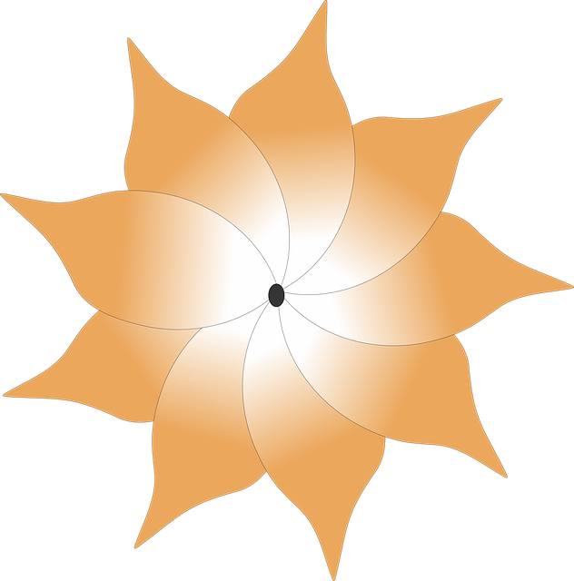 Free flower yellow gradient illustration