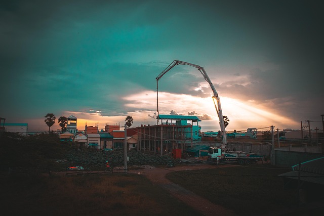 Construção, Pôr Do Sol, Crepúsculo