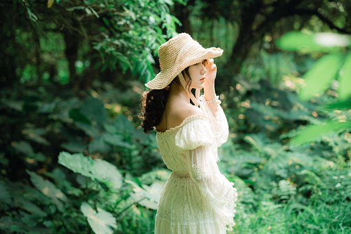 Vrouw, Natuur, Portret, Buitenshuis