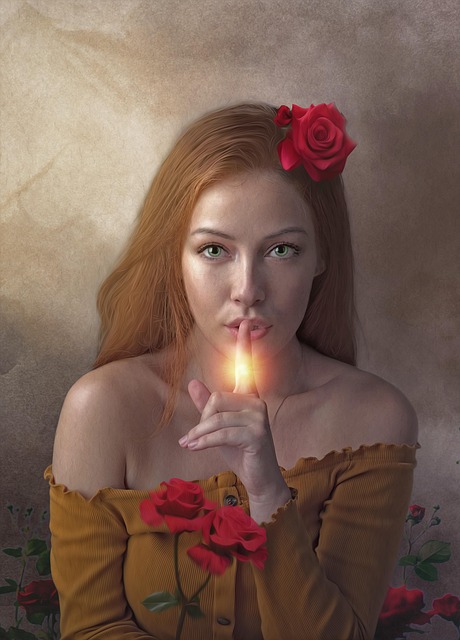 Frau, Jung, Schönheit, Rote Lippen