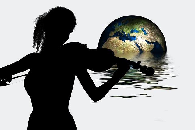 Download free HD stock image of Violin Musician Free violin musician earth illustration