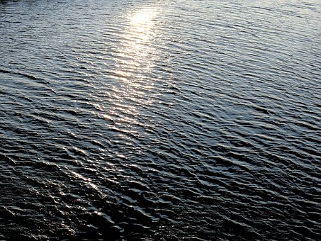En Flod, Vand, Vægte, Solen, Afspejling