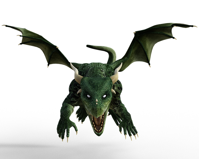 Drachen, Feuer, Grün, Fiktion