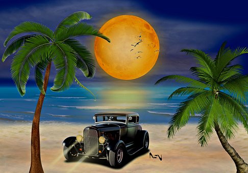 Strand, Sonnenuntergang, Tropisch, Meer