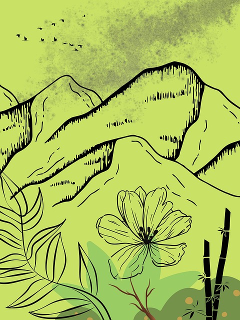 Free Mountains Drawing illustration and picture