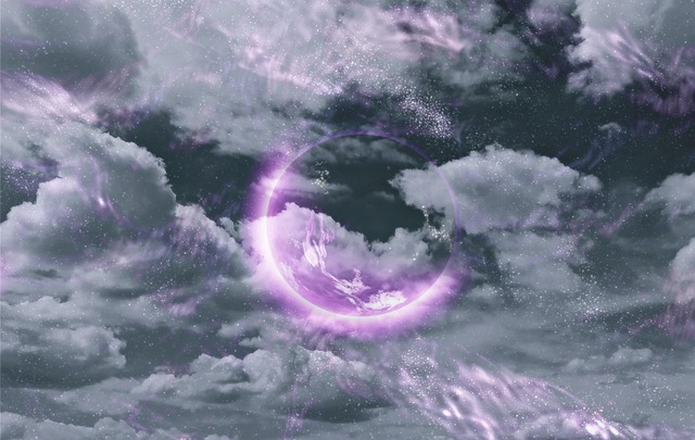 Free astronomy clouds wallpaper illustration