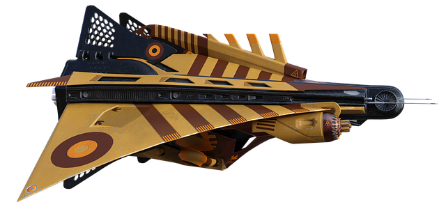 Free plane spaceship hunter illustration