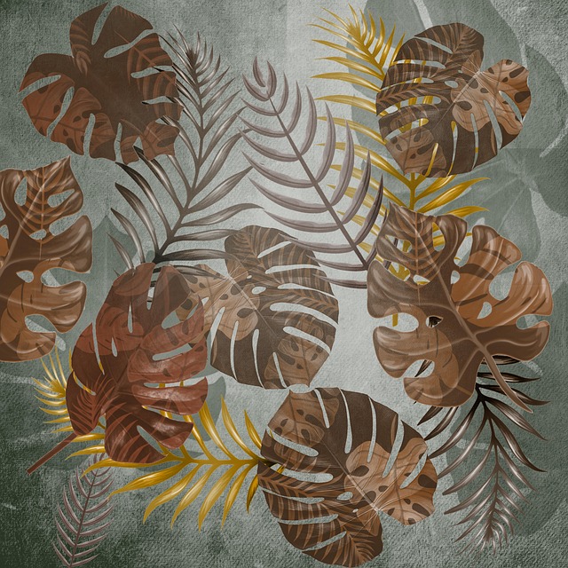 Free monstera leaves foliage illustration