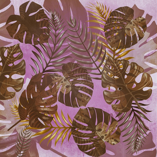 Free monstera nature leaves illustration
