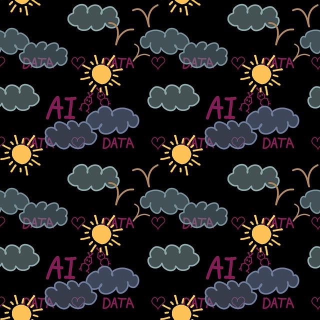 Free cloud computing artificial intelligence doodles illustration