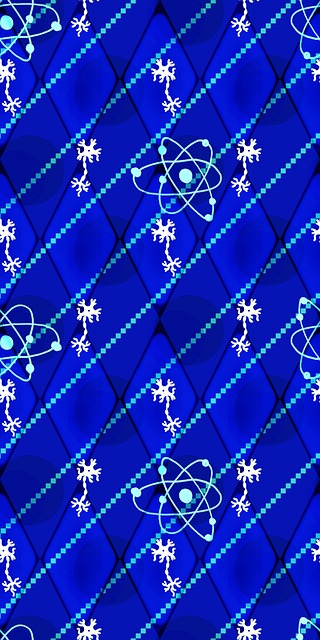 Free atoms cells pattern illustration