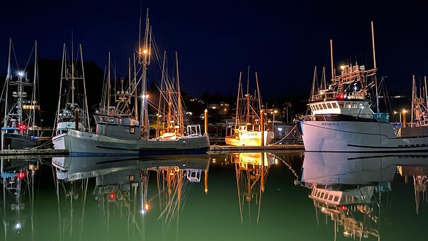 Free Boat Night photo and picture
