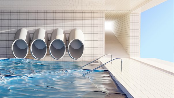 Schwimmbad, Wasser, Raum