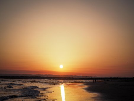 Sonnenuntergang, Roter Himmel, Ozean