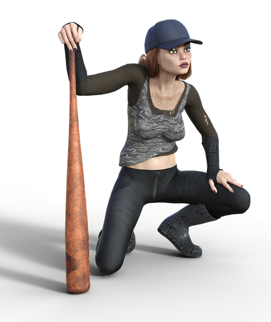 Download free HD stock image of Woman Punk Free woman punk baseball bat illustration