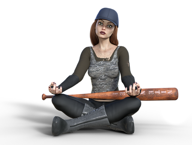 Download free HD stock image of Woman Punk Free woman punk baseball bat illustration