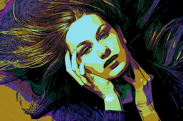 Free woman hair portrait vector