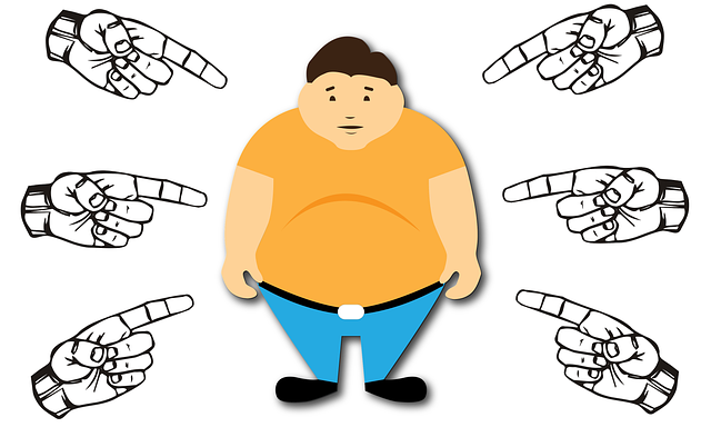 Free fat shaming bullying stress illustration