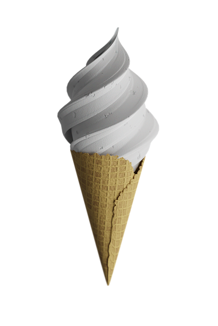 Helado, Vainilla, Cono, Gofre, Postre