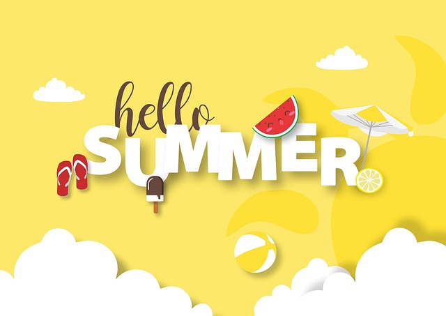 Free summer parasol water polo illustration