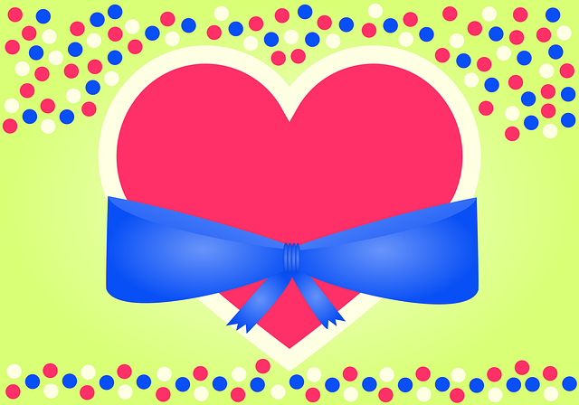 Free heart in love romantic background vector