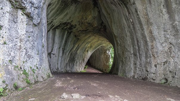 Hule, Tunnel, Landskap, Stein, Lys