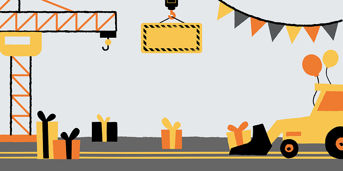 Wagen, Straße, Geschenke, Kran