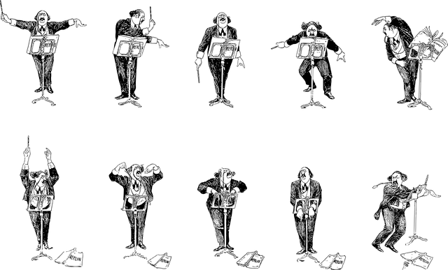 Free conductor music line art vector
